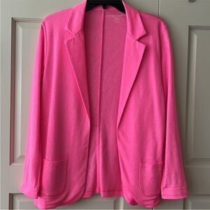 Majestic filatures Vibrant Pink linen Blazer